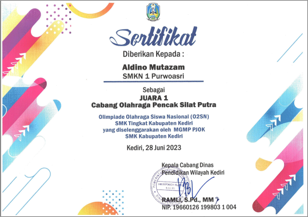 CABANG OLAHRAGA PENCAK SILAT O2SN KABUPATEN KEDIRI