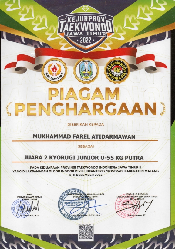 KEJUARAAN PROVINSI TAEKWONDO INDONESIA JAWA TIMUR II