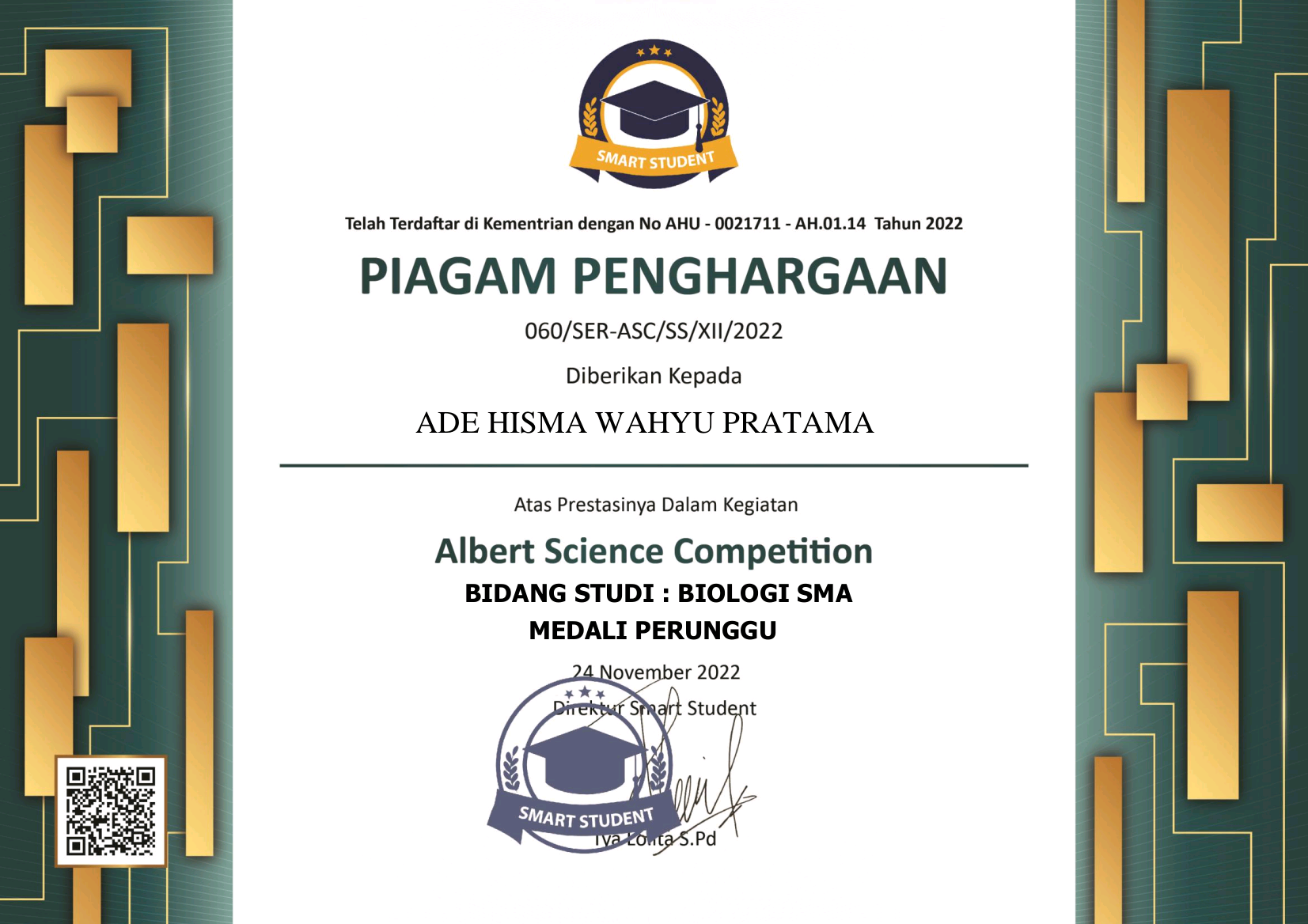 Albert Science Competition -  Biologi