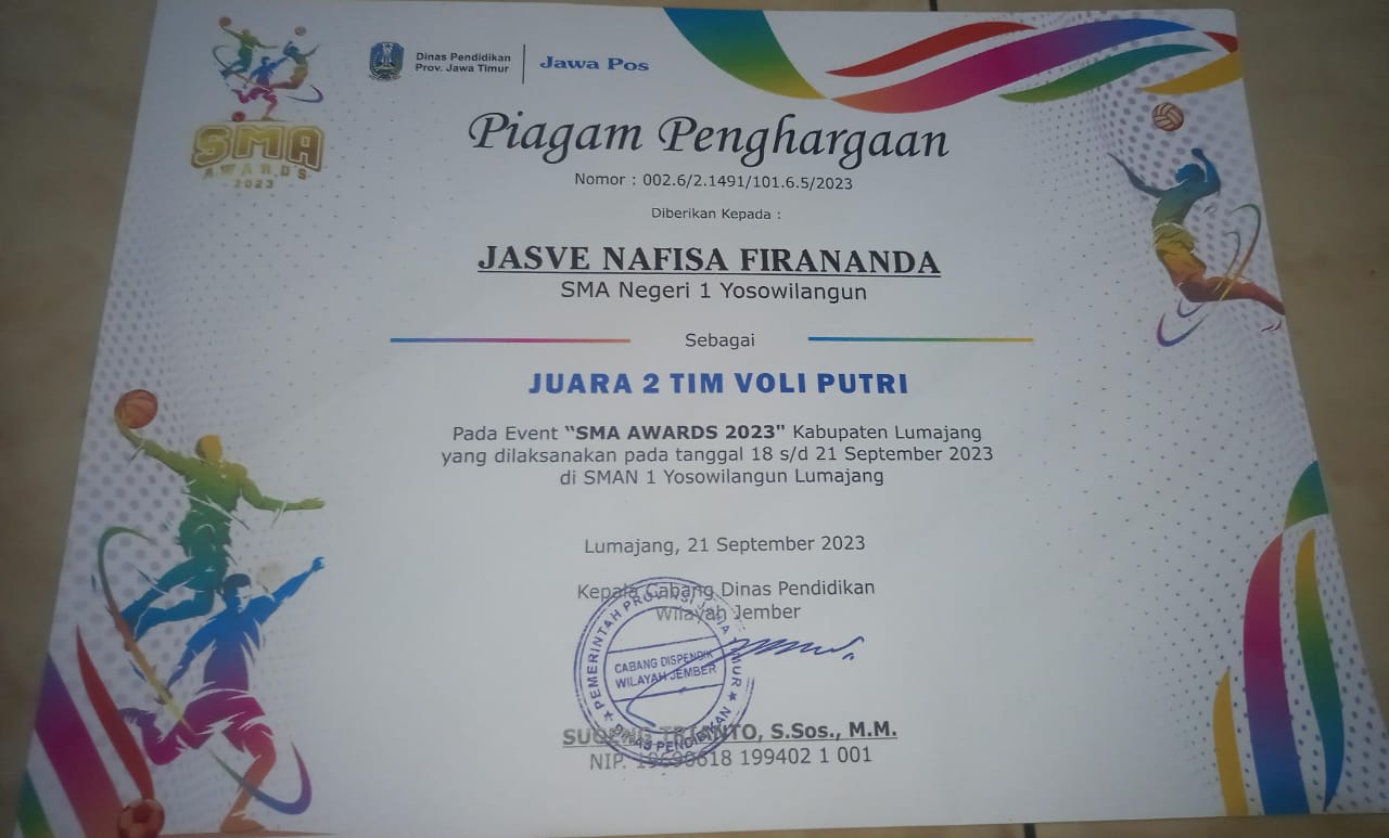 SMA AWARDS 2023 VOLI PUTRI