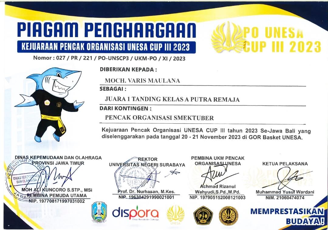 Kejuaraan Pencak Organisasi UNESA CUP III Tahun 2023 Se-Jawa Bali