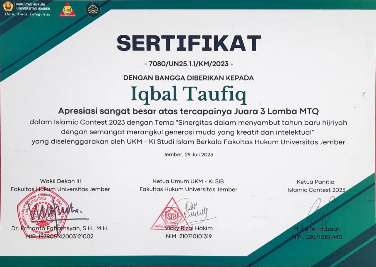 Islamic Contest 2023 dengan tema \