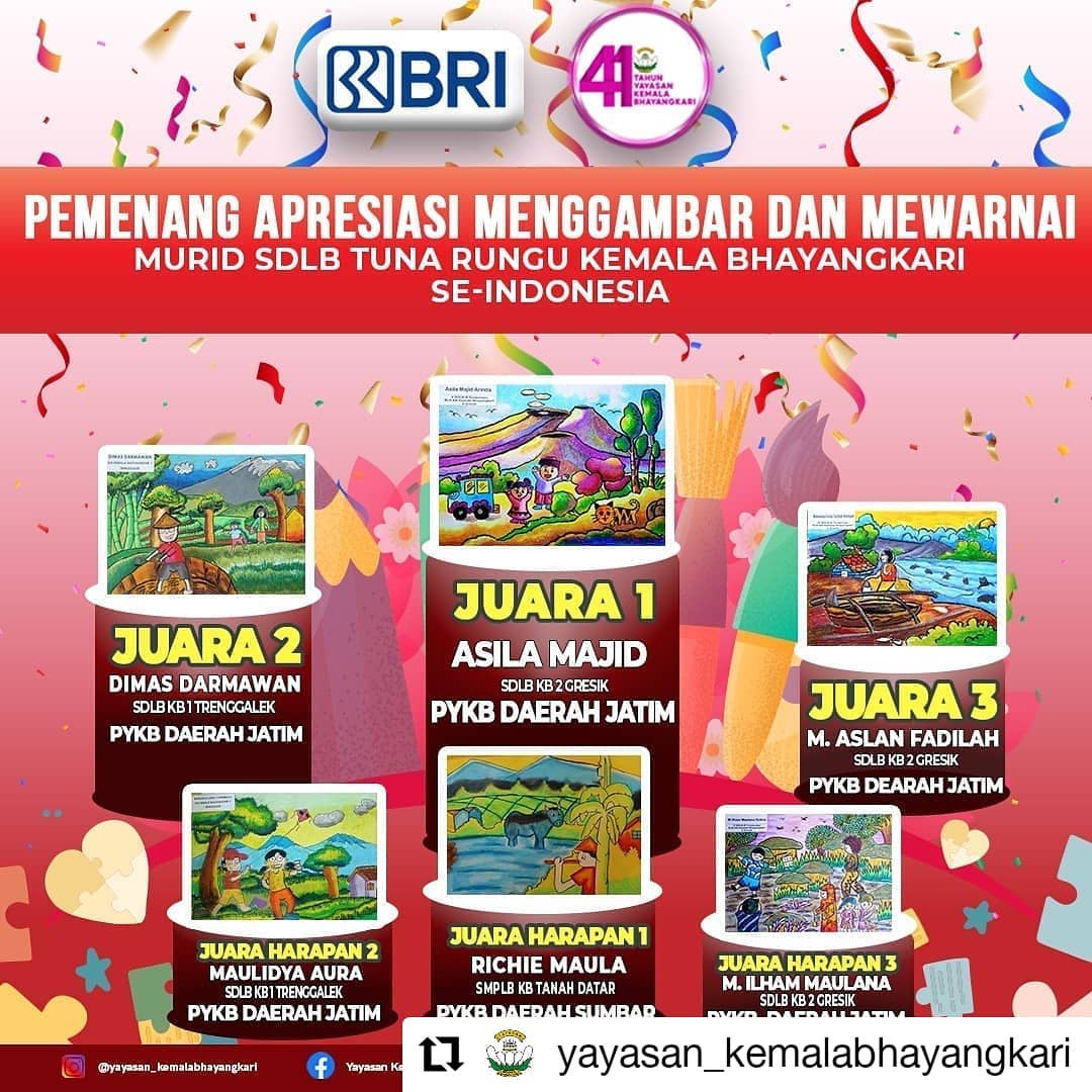 Lomba Menggambar dan Mewarnai SDLB dalam rangka HUT ke 41Yayasan Kemala Bhayangkari se Indonesia