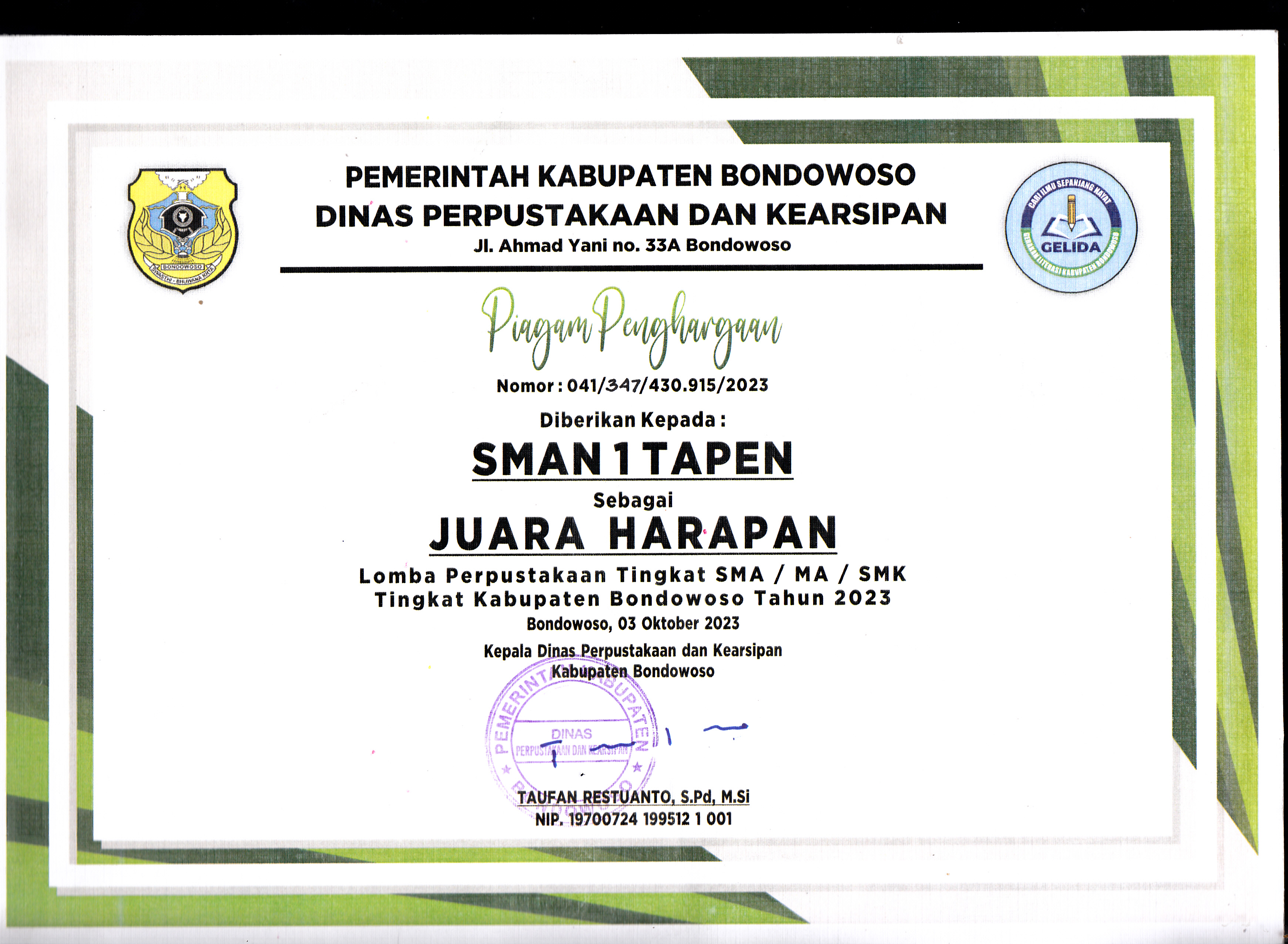 Lomba Perpustakaan Tingkat SMA