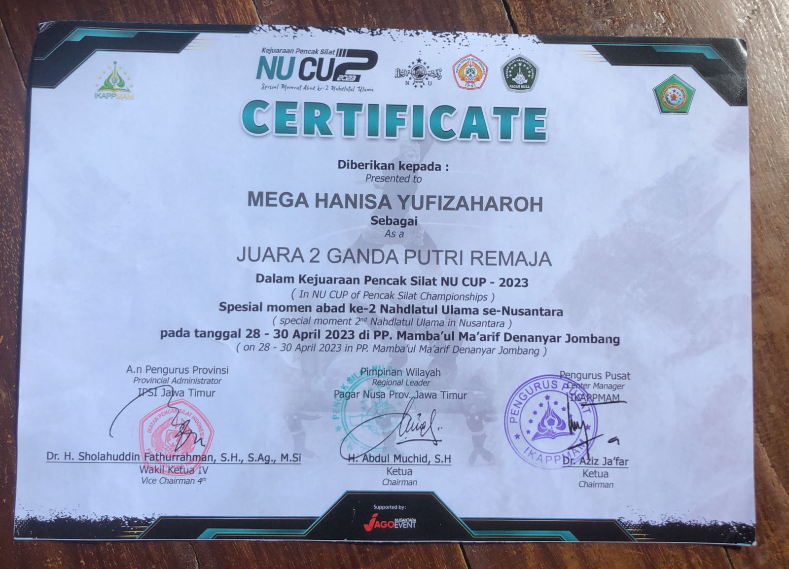 KEJUARAAN PENCAK SILAT NU CUP 2023