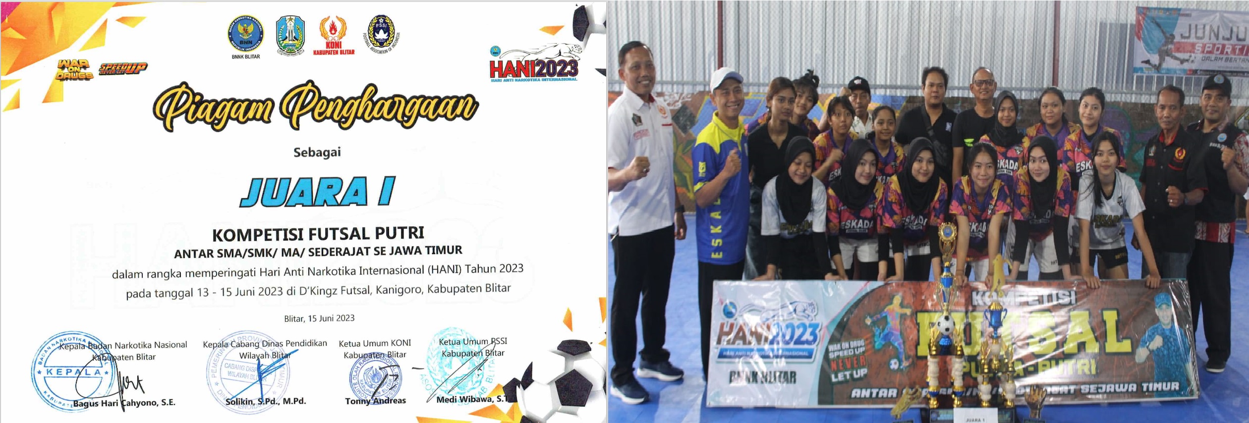 Kompetisi Futsal Putri Antar SMA/SMK/MA sederajat Se Jawa Timur