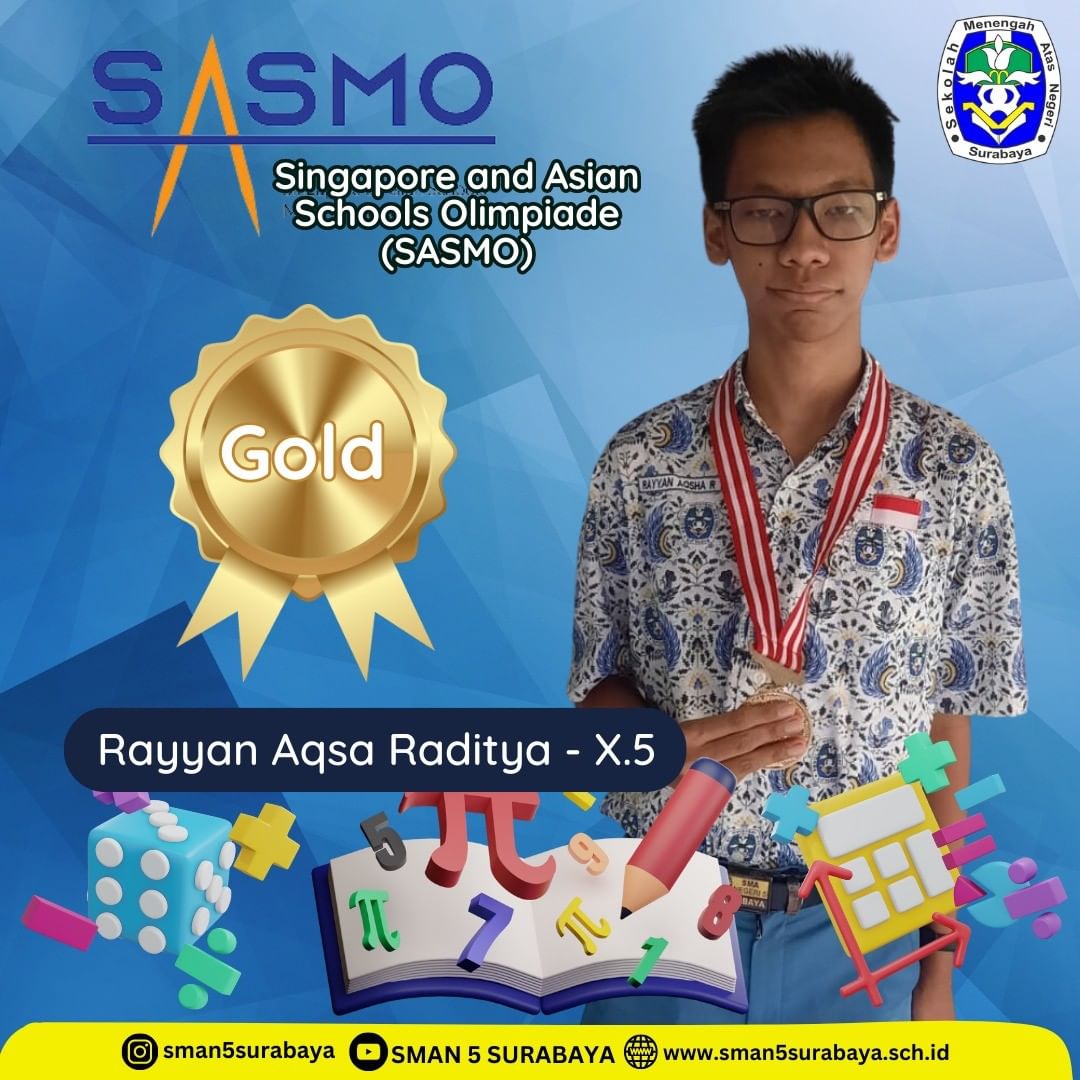 Gold Medal of SASMO 2023  Singapore and Asian Schools Olimpiade (SASMO)