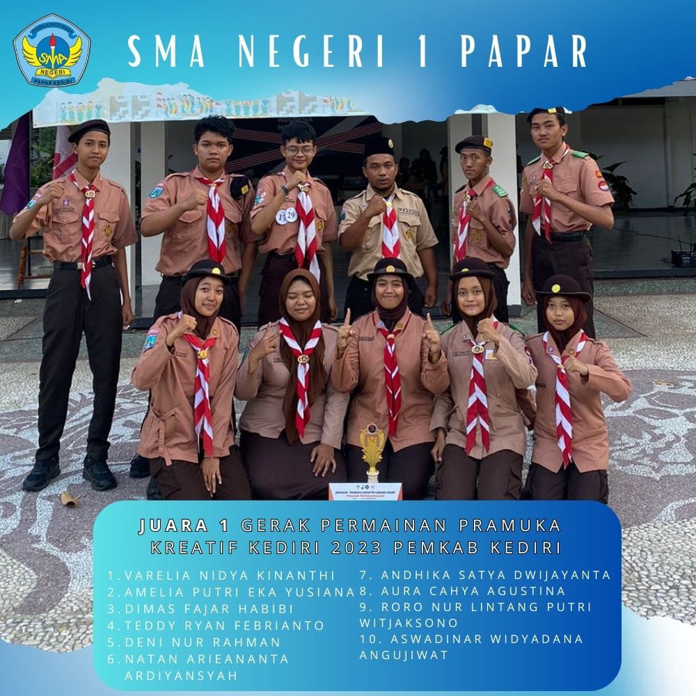 JUARA 1 GERAK PERMAINAN PRAMUKA PRSMUKA KREATIF KEDIRI