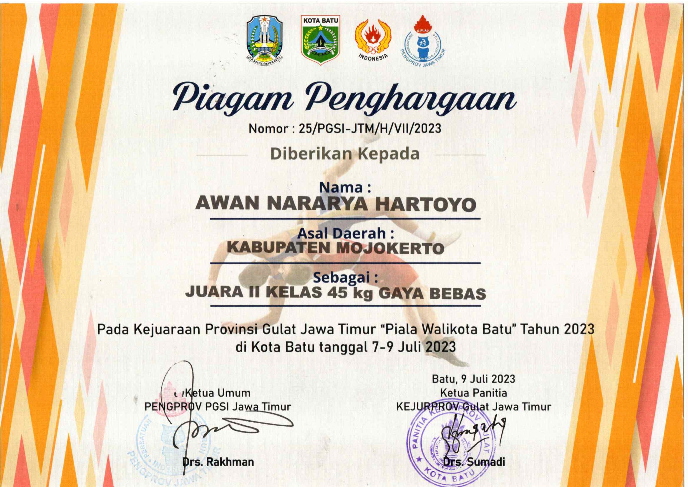 KEJUARAAN PROVINSI GULAT JATIM \