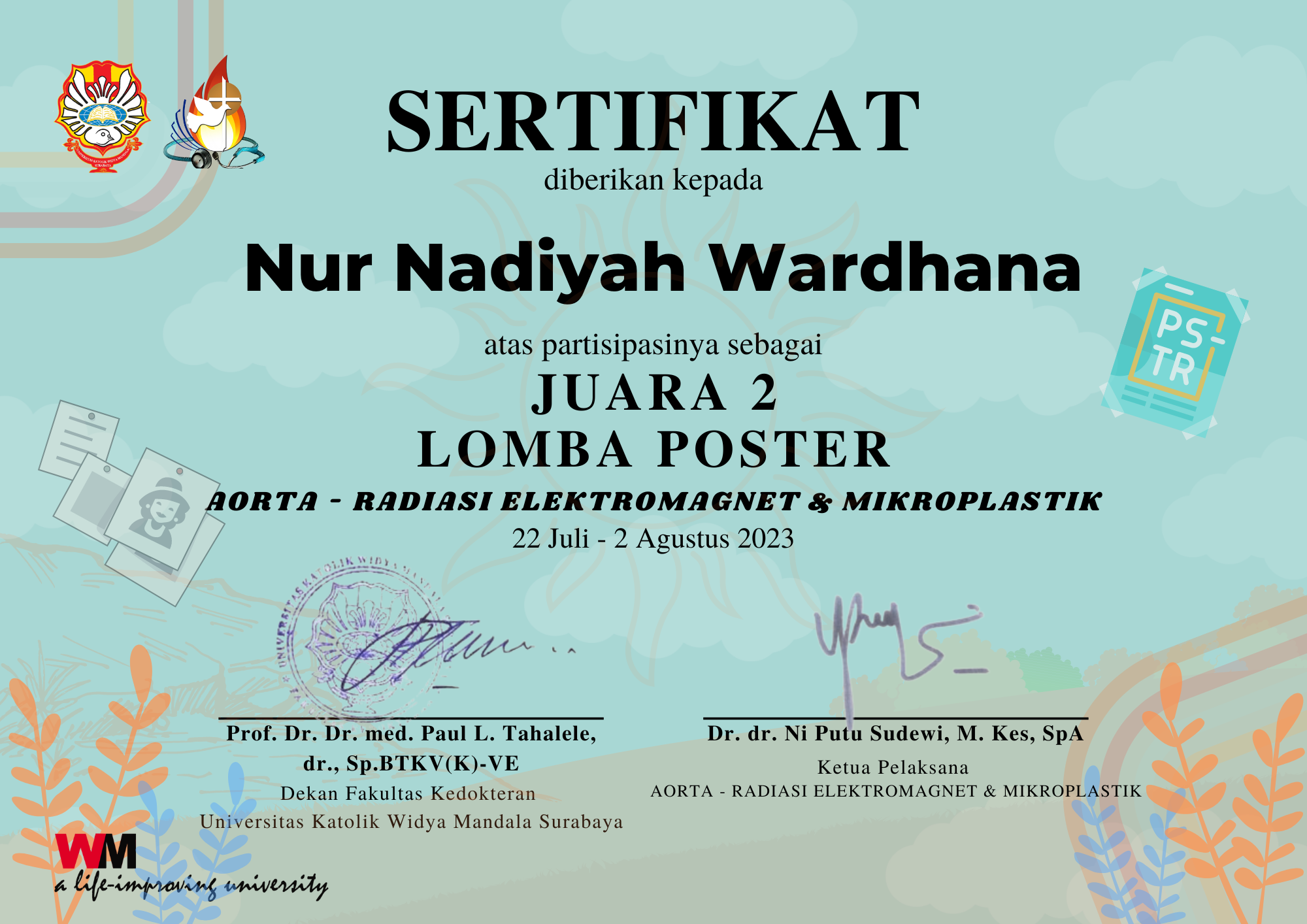 Lomba Poster Aorta-Radiasi Elektromagnet dan Mikroplastik