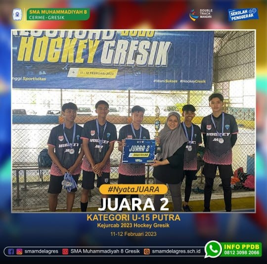 JUARA 2 KATEGORI U-15 PUTRA KEJURCAB 2023 HOCKEY GRESIK