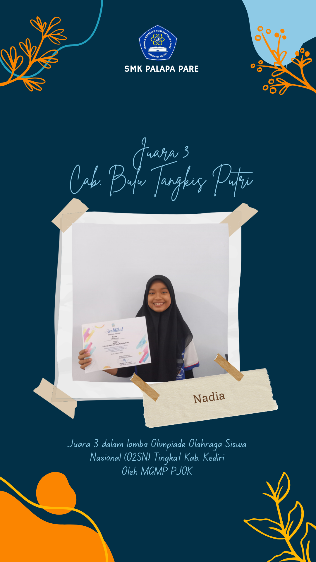 Juara 3 Cabang Olahraga Bulu Tangkis Putri