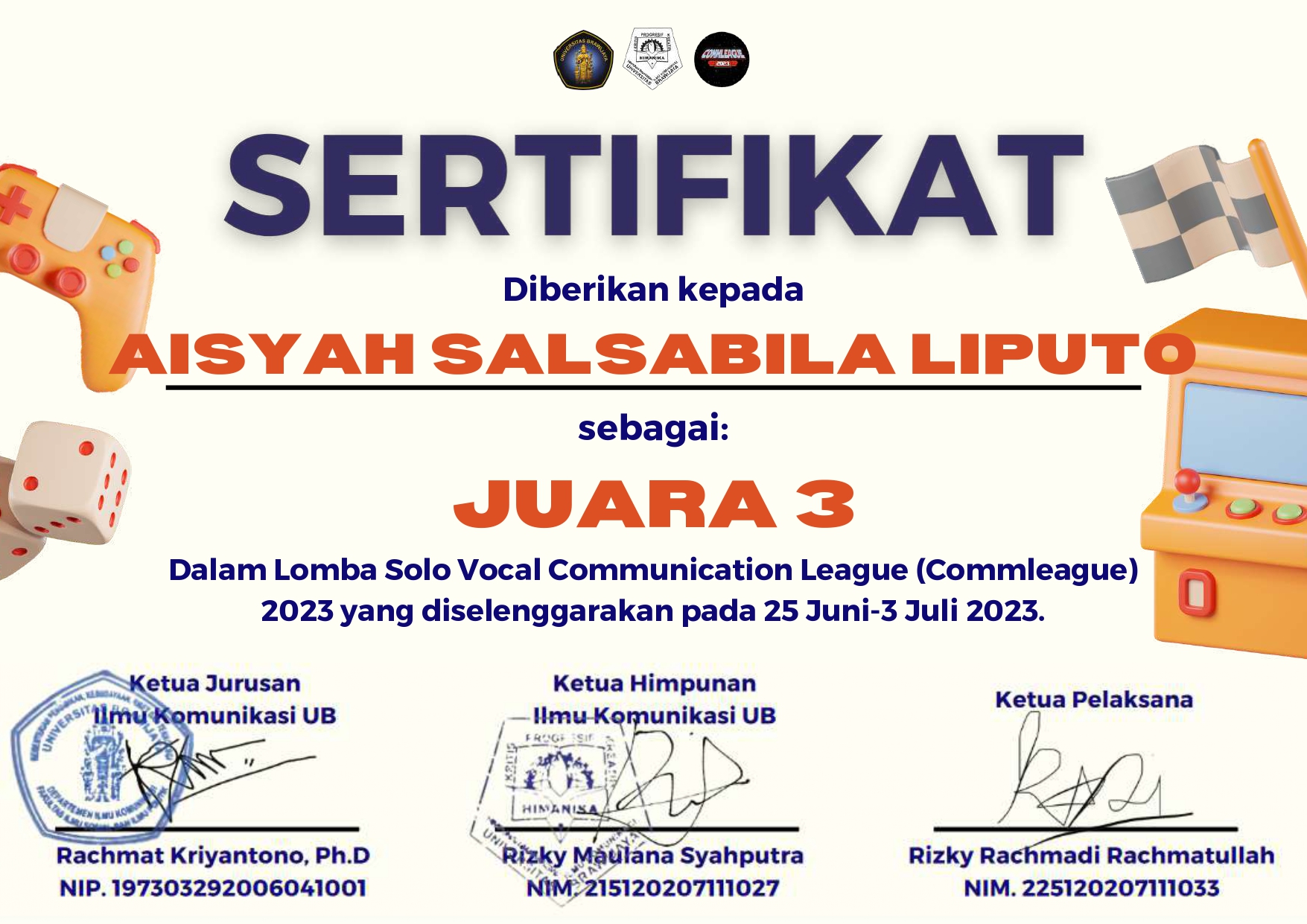 Solo Vocal Commleague, Universitas Brawijaya