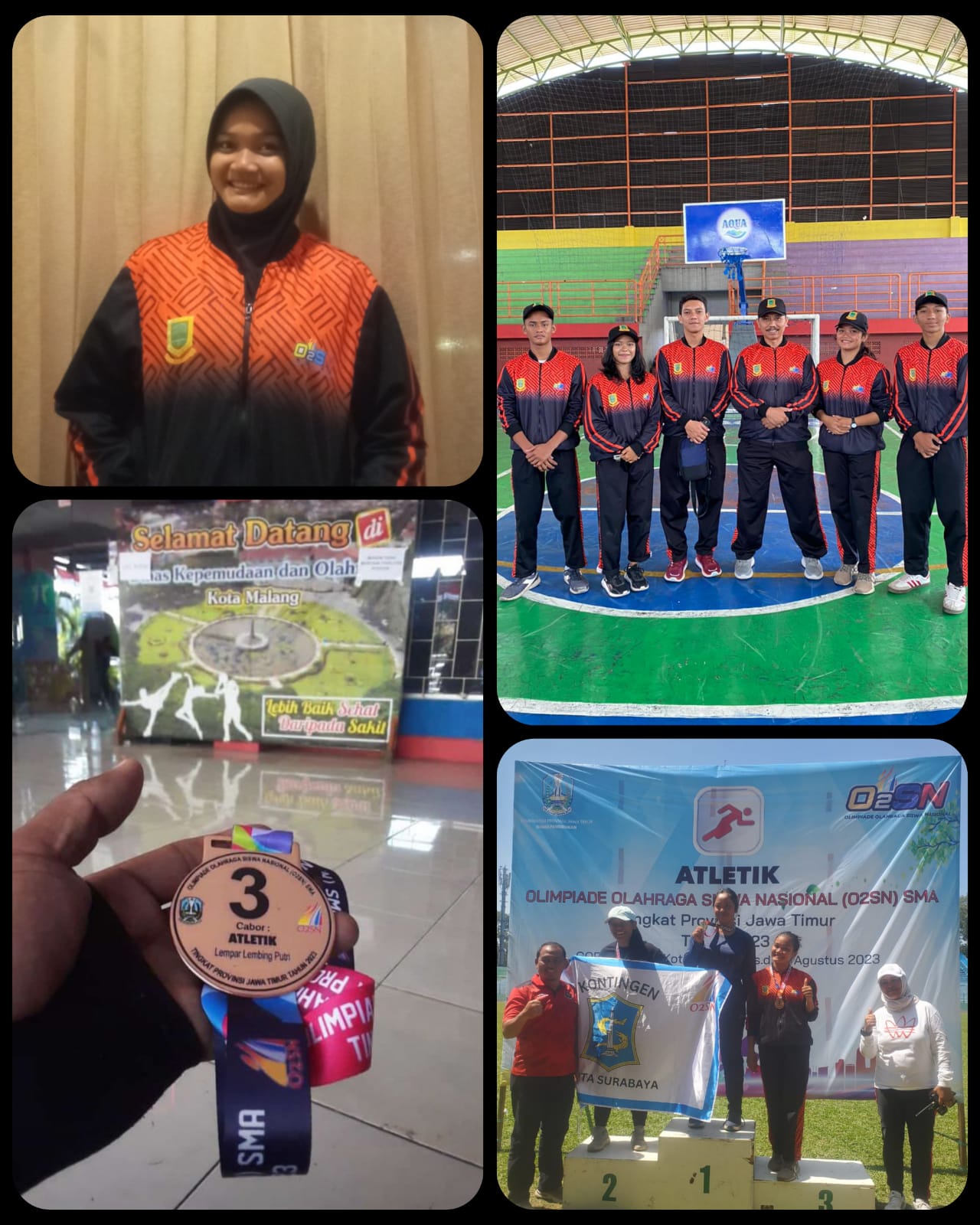 Juara 3 lempar lembing putri TK jawatimur