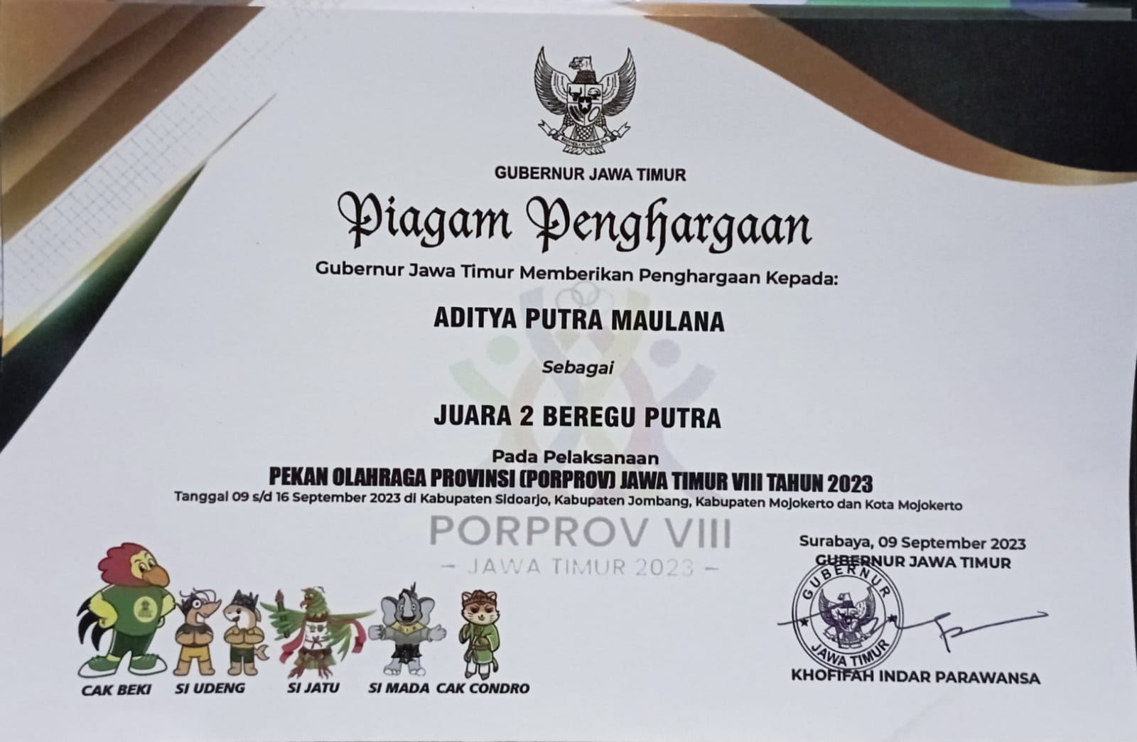 Pekan Olahraga (PORPROV) Jawa Timur VIII Tahun 2023