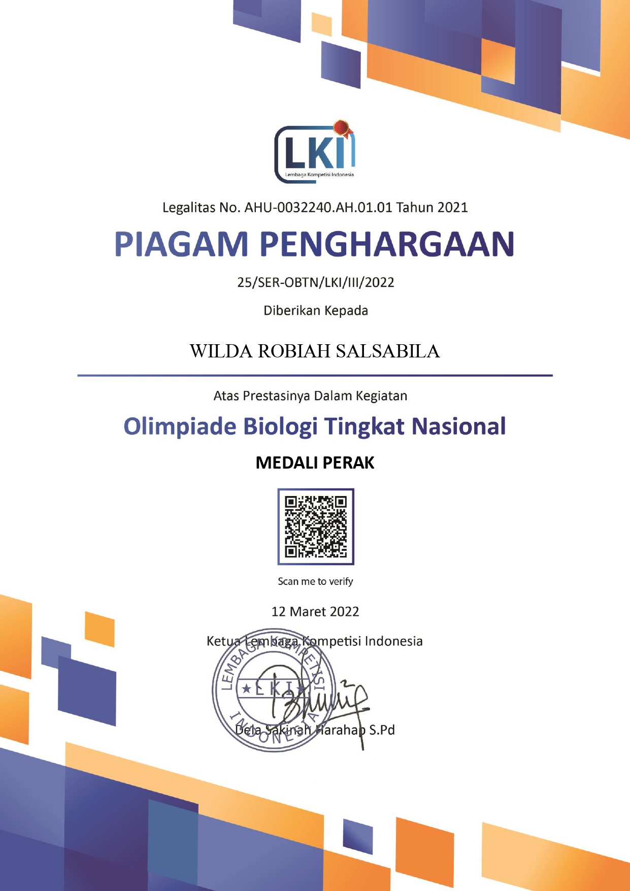 Olimpiade Biologi  Tingkat Nasional