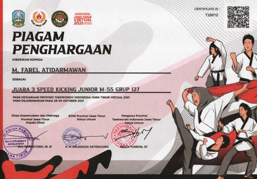 KEJUARAN PROVINSI TAEKWONDO INDONESIA JAWA TIMUR VIRTUAL 2021