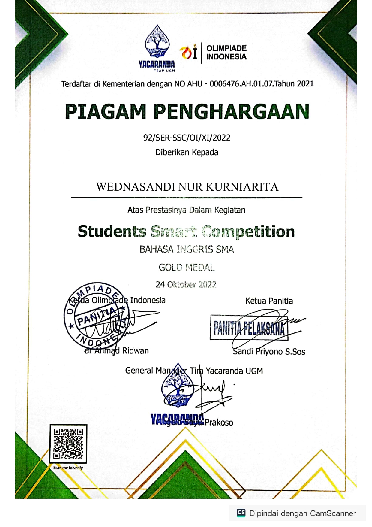 Students Smart Competition Bahasa Inggris SMA