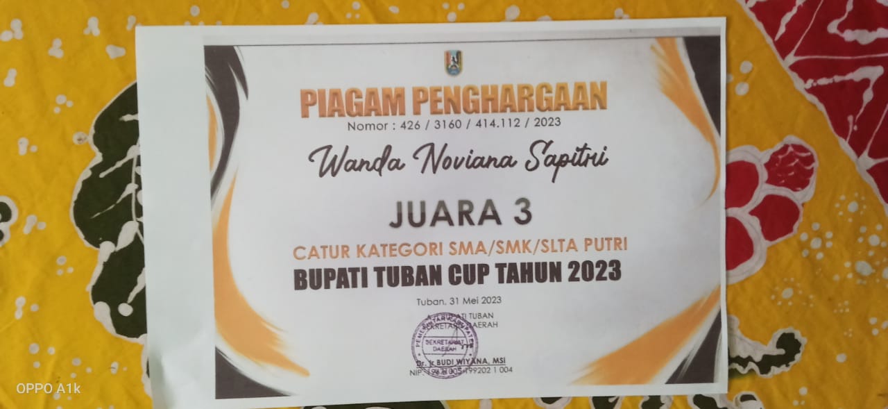 CATUR SMA PUTRI BUPATI CUP TAHUN 2023