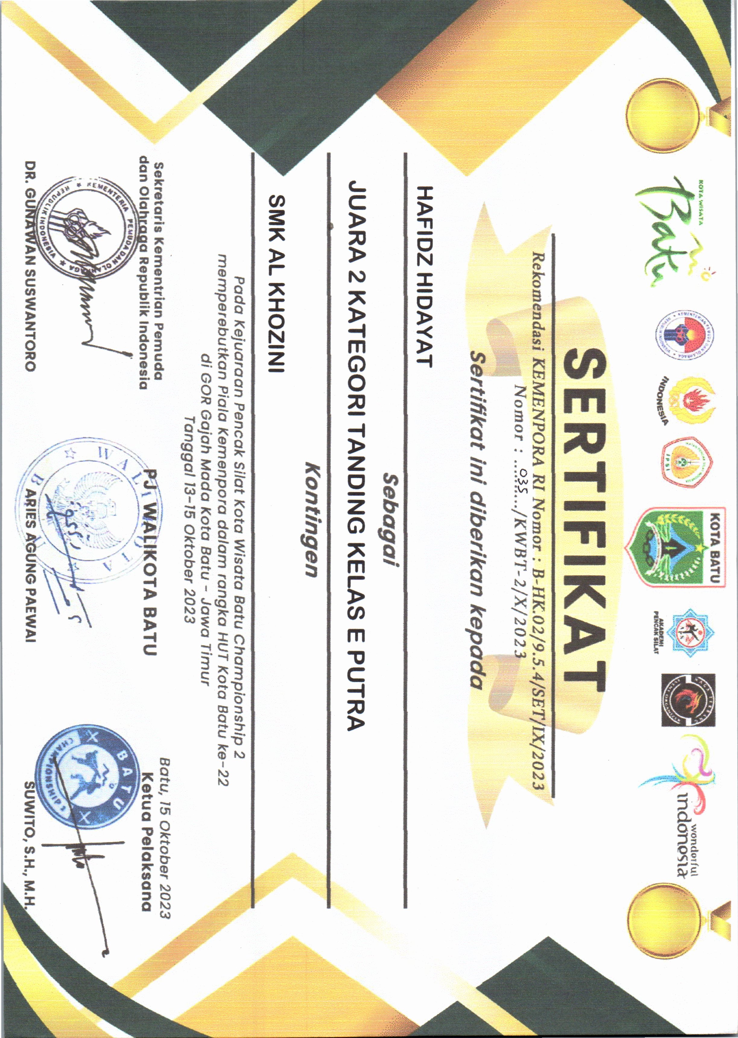 Lomba Pencak Silat batu championship 2