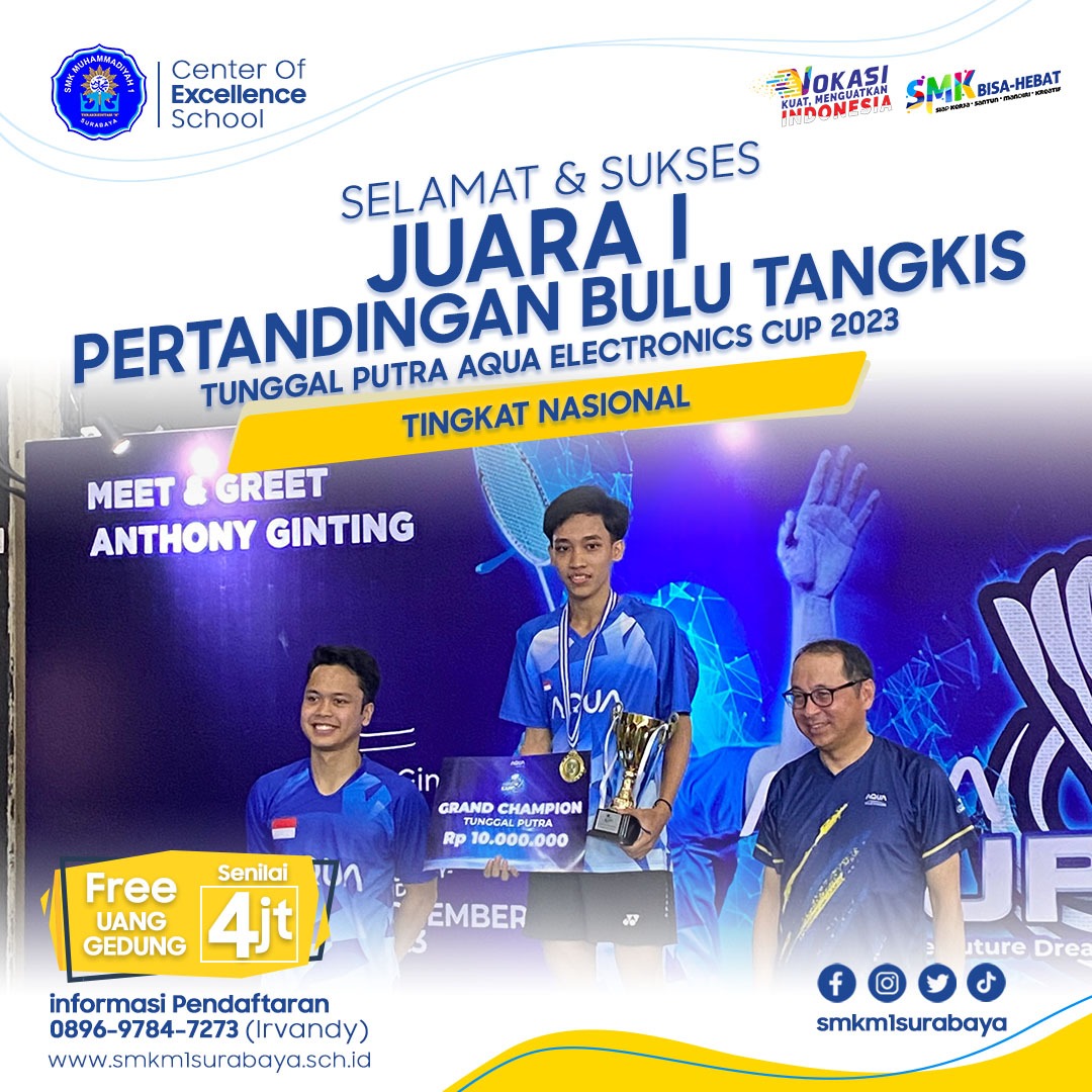 Pertandikan Bulu Tangkis  Aqua Electronic Cup 2023