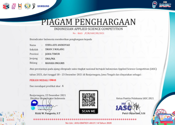 indonesian Applied Science Competition (IASC) 