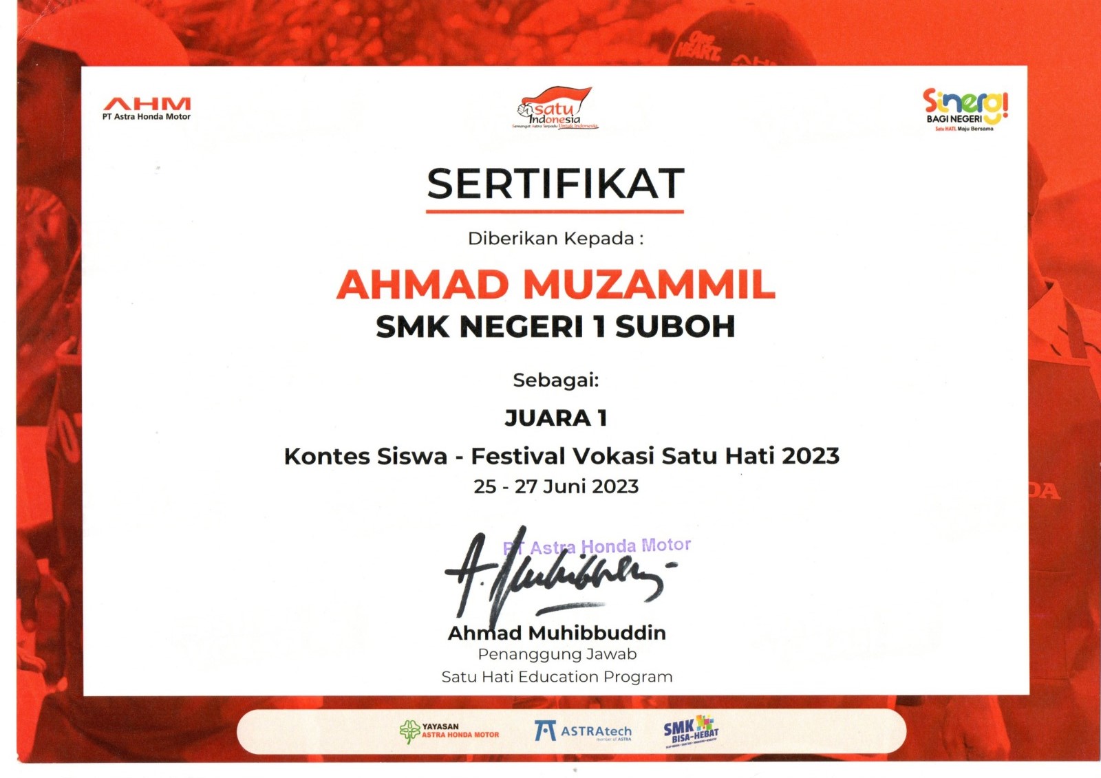 Kontes Siswa _ Festival Vokasi satu hati 2023