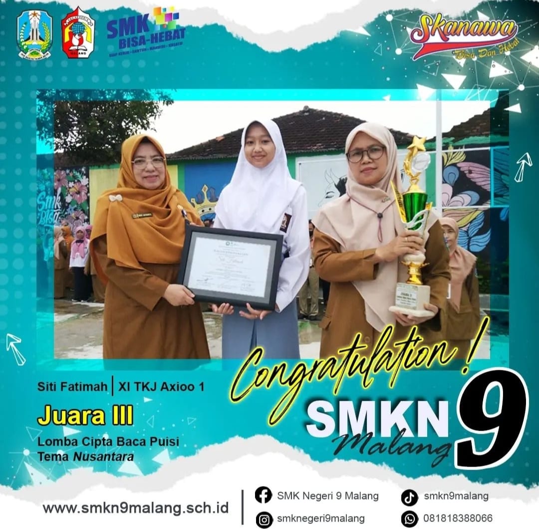 JUARA III LOMBA CIPTA BACA PUISI TEMA NUSANTARA