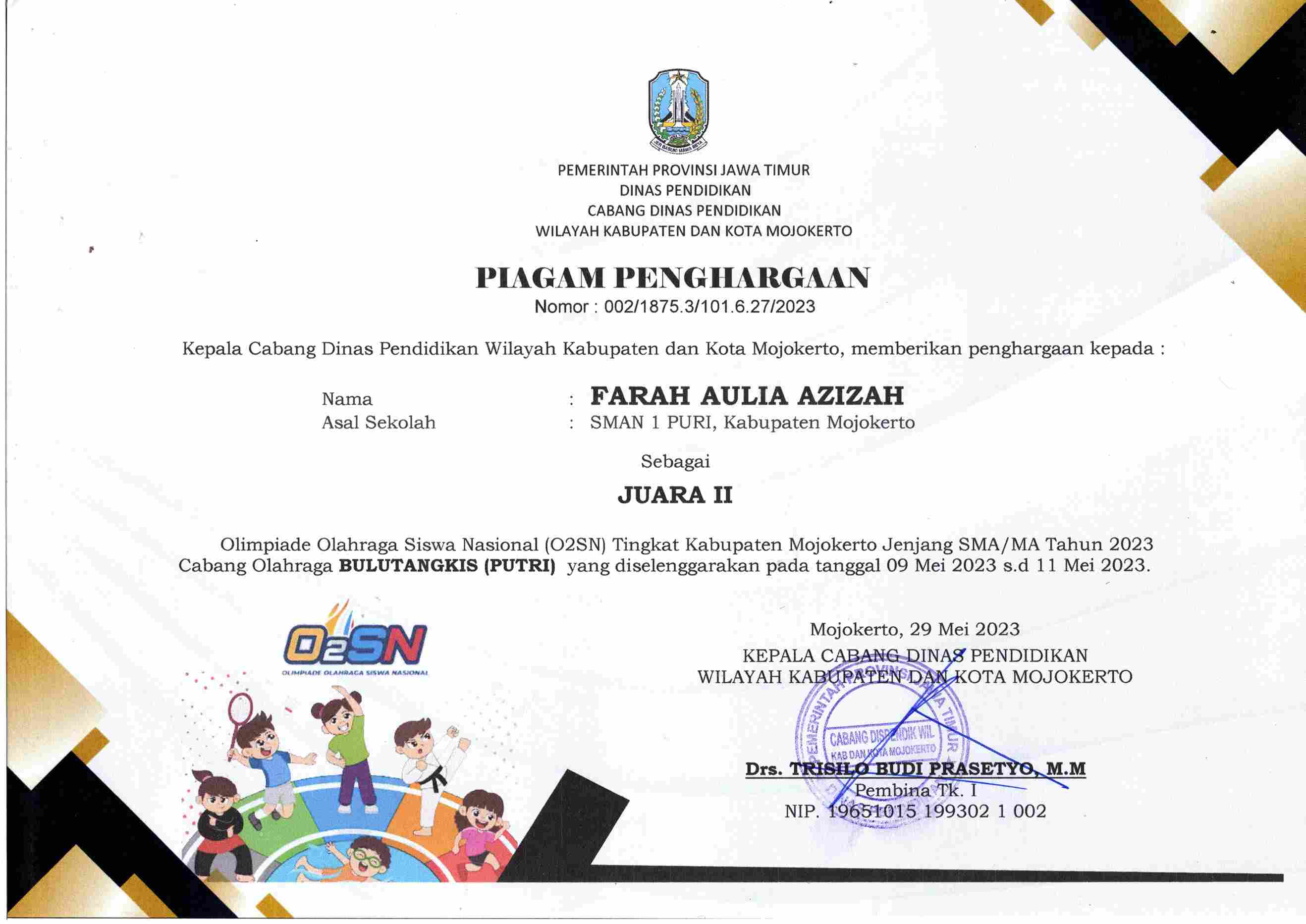 juara 2 lomba bulutangkis putri