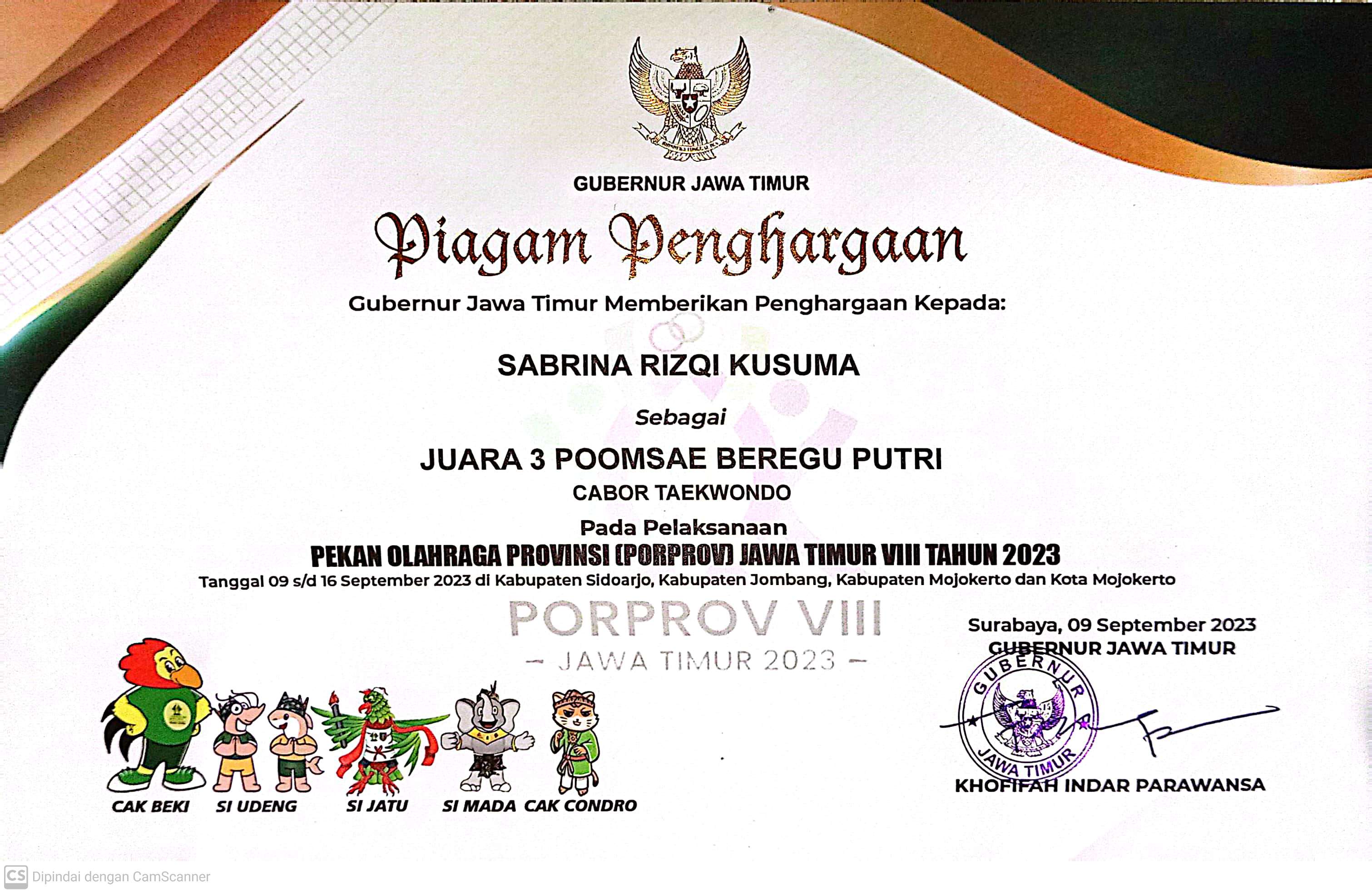 Poomsae Beregu Putri Cabor Taekwondo