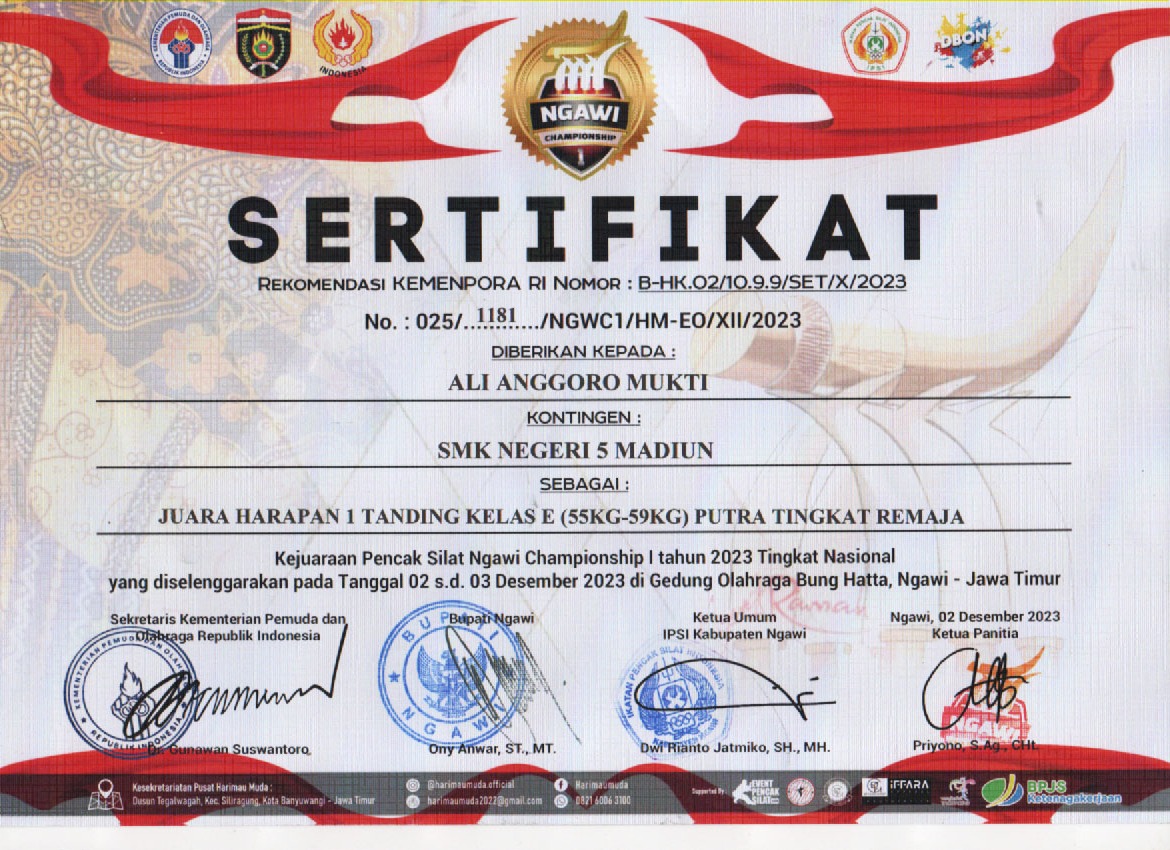 KEJUARAAN PENCAK SILAT KELAS E PUTRA REMAJA SMA/SMK SEDERAJAT