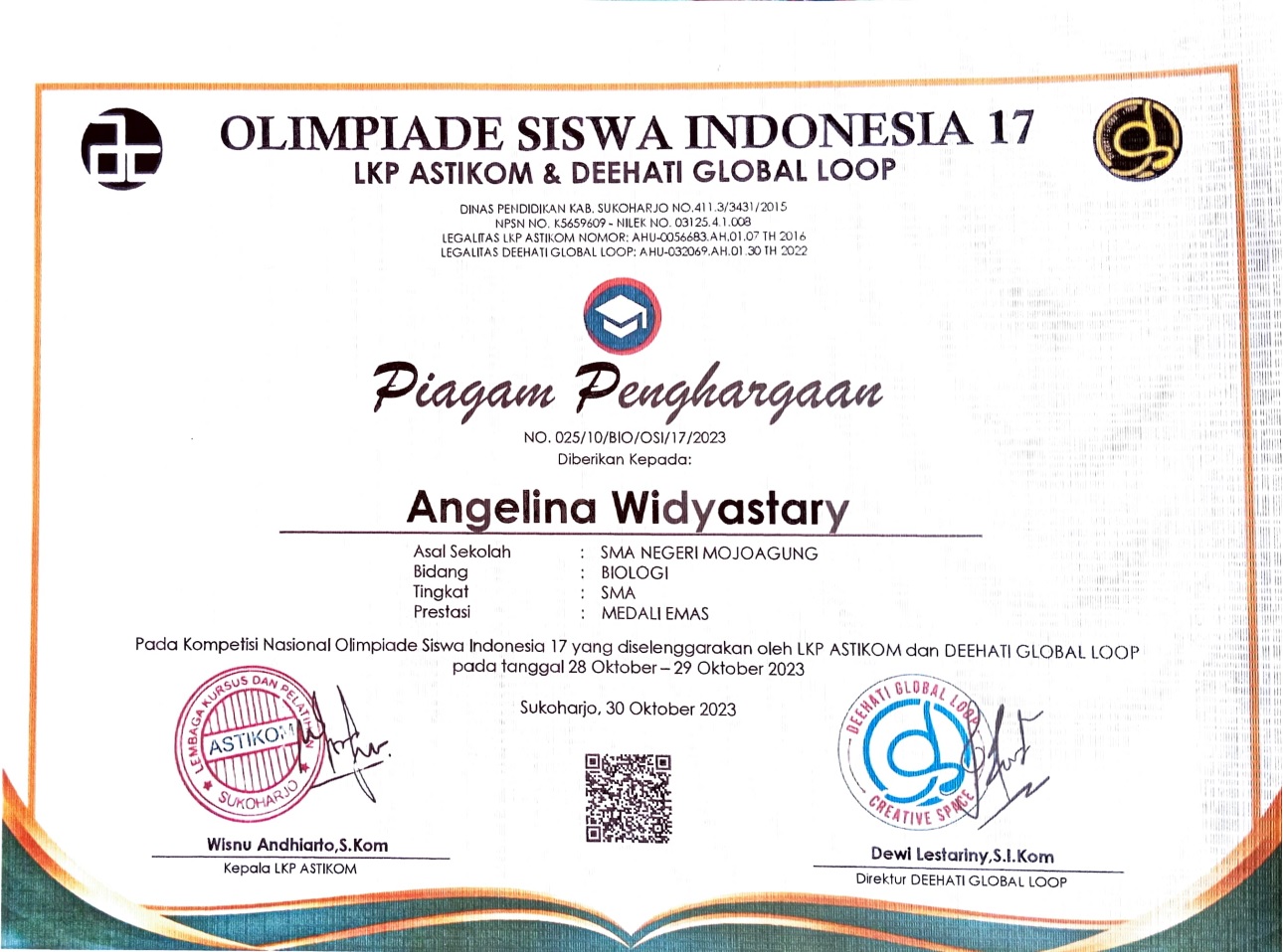 Kompetisi Nasional Olimpiade Siswa Indonesia 17