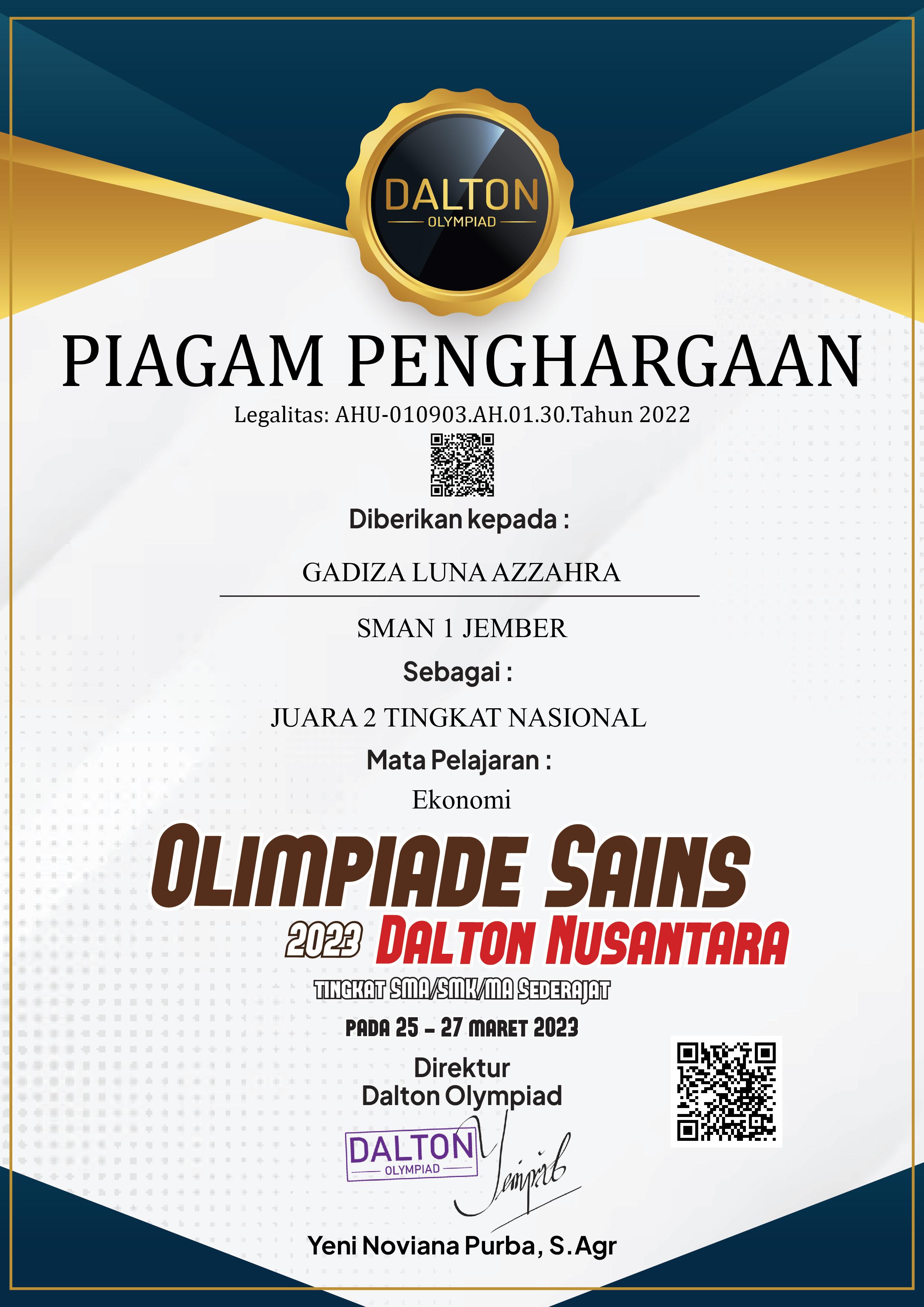 Olimpiade Sains Dalton Nusantara