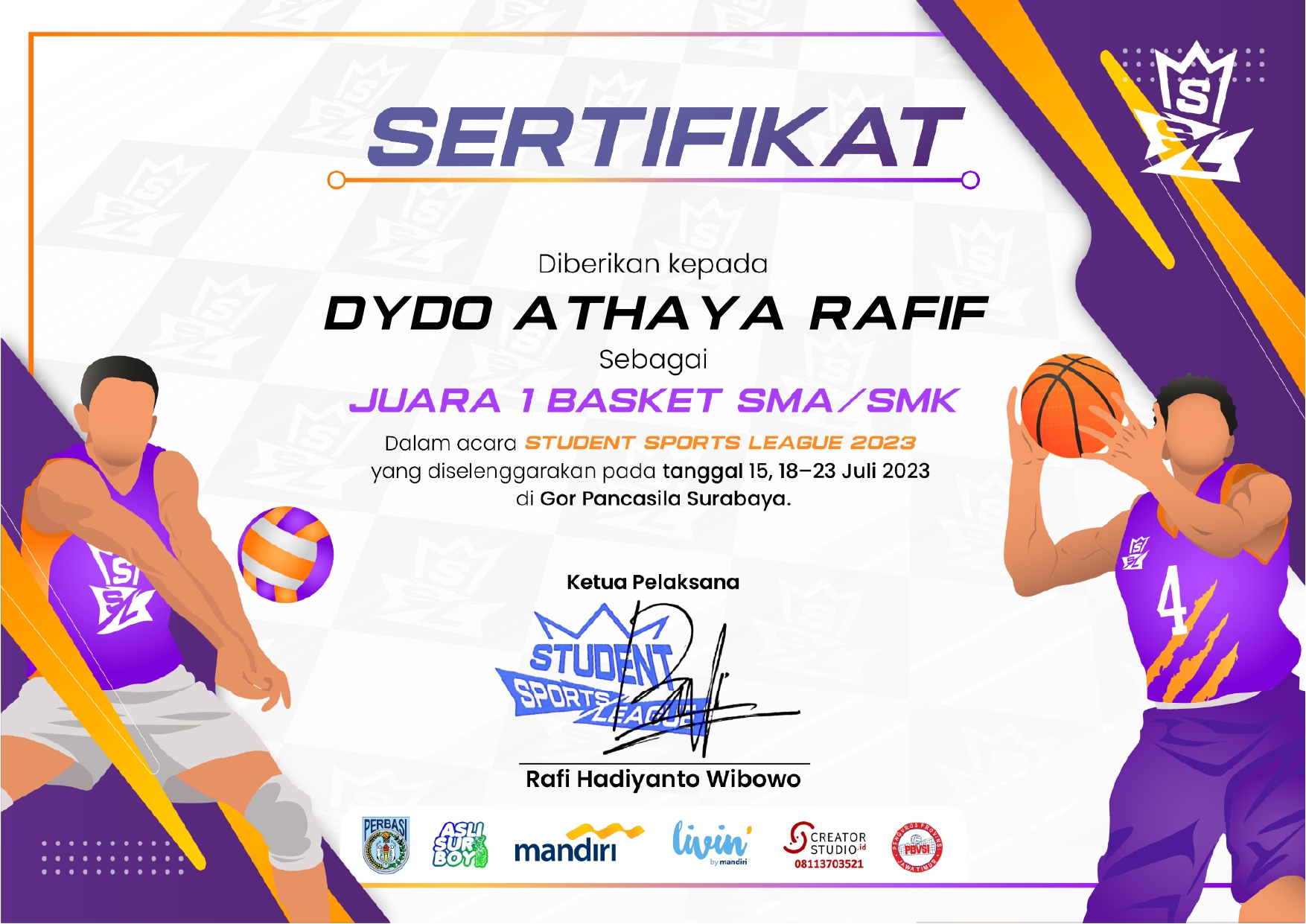 LOMBA BASKET PUTRA SSL TINGKAT SMA SMK