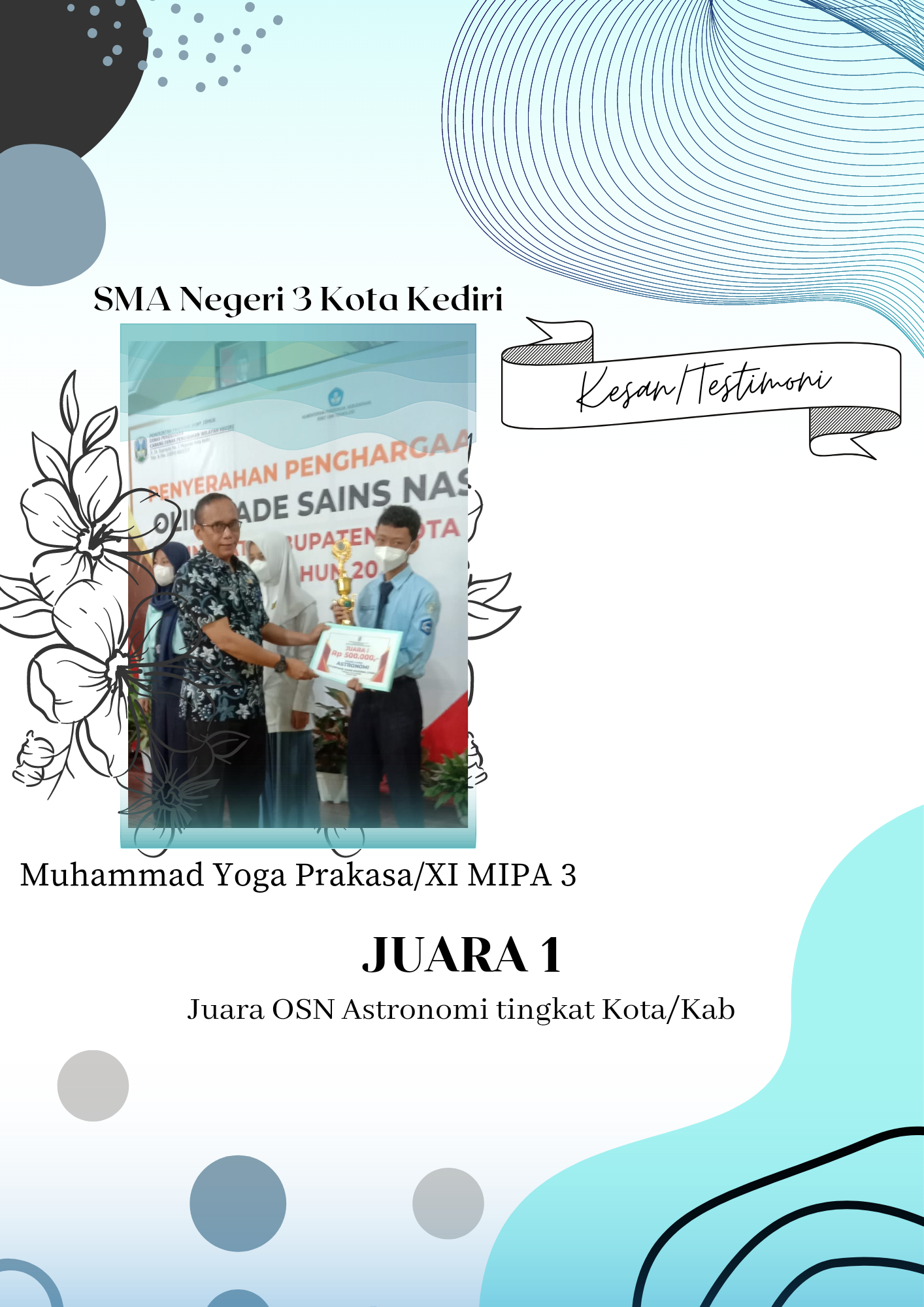 Juara 1 OSN Astronomi Tingkat Kota/Kabupaten