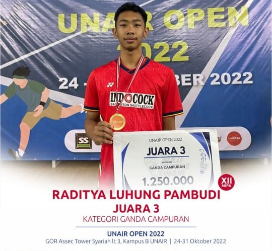 JUARA 3 KATEGORI GANDA CAMPURAN UNAIR OPEN 2022