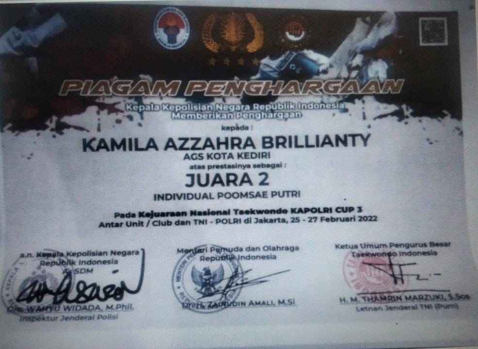 LOMBA TAEKWONDO KAPOLRI CUP NASIONAL