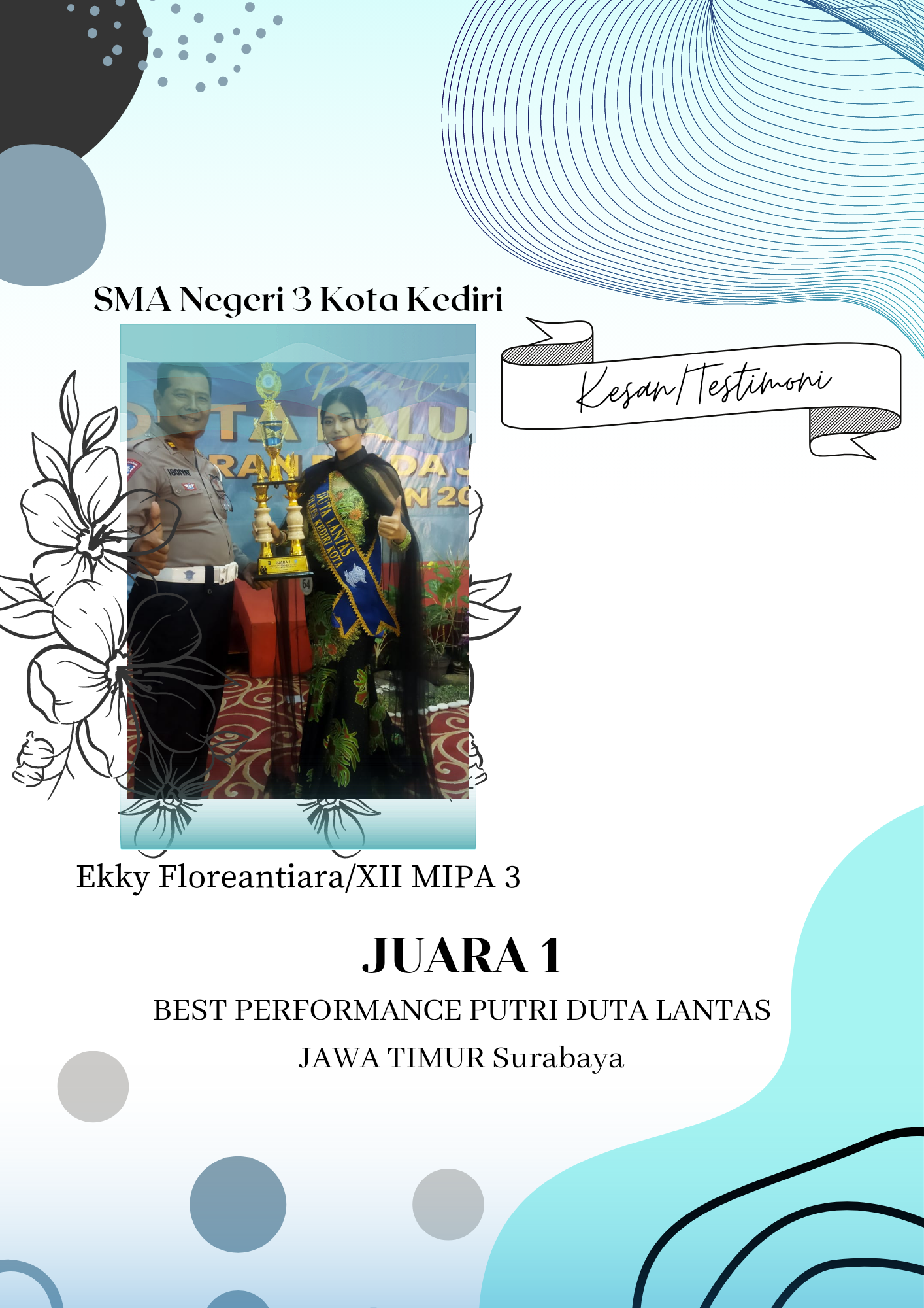 Juara 1 Best Performance Putri Duta LANTAS Jawa Timur