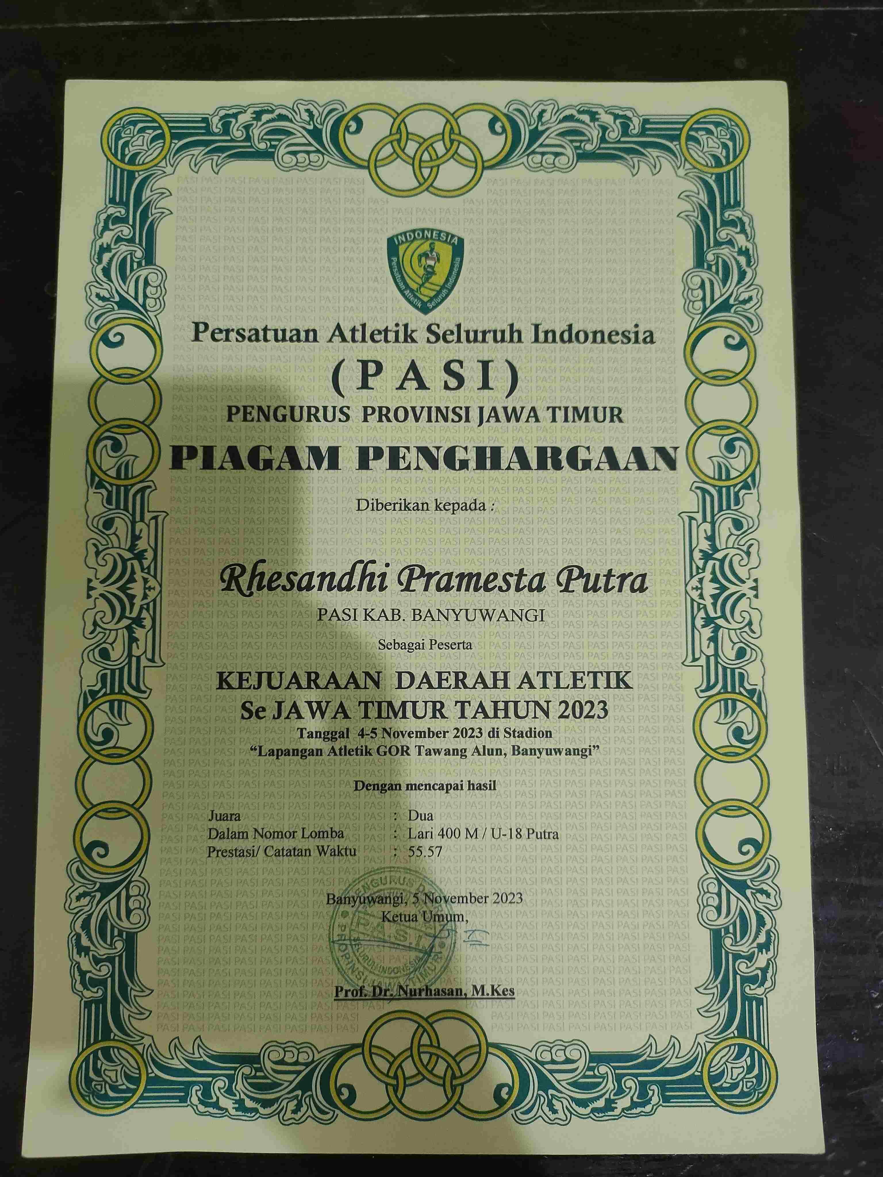 Kejuaraan Daerah Atletik Se Jawa Timur