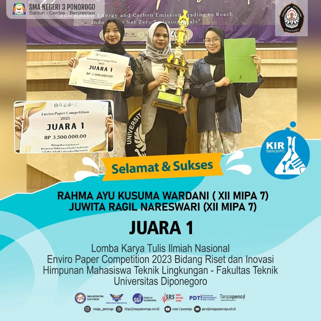 JUARA 1 KARYA TULIS ILMIAH NASIONAL