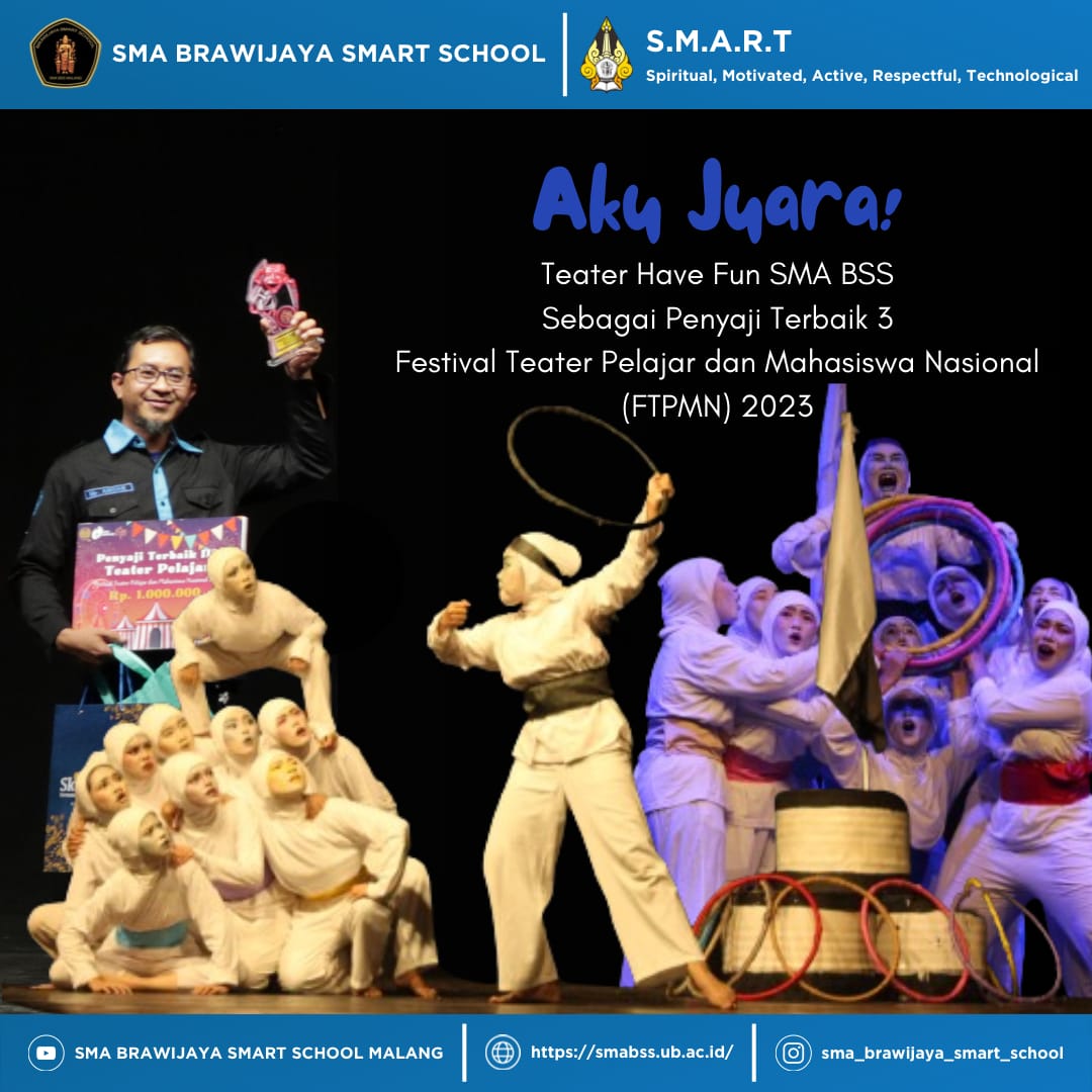 Sebagai Penyaji Terbaik 3  Festival Teater Pelajar dan Mahasiswa Nasional (FTPMN) 2023  Kategori Teater Pelajar yang diadakan oleh Jurusan Sendratasik Fakultas Bahasa dan Seni Universitas Negeri Surabaya