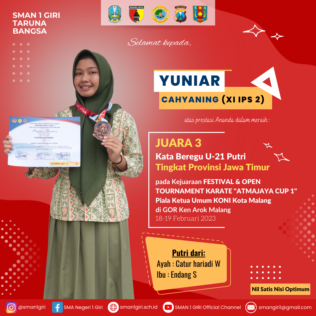 JUARA 3 KATA BEREGU U21 PUTRI KARATE