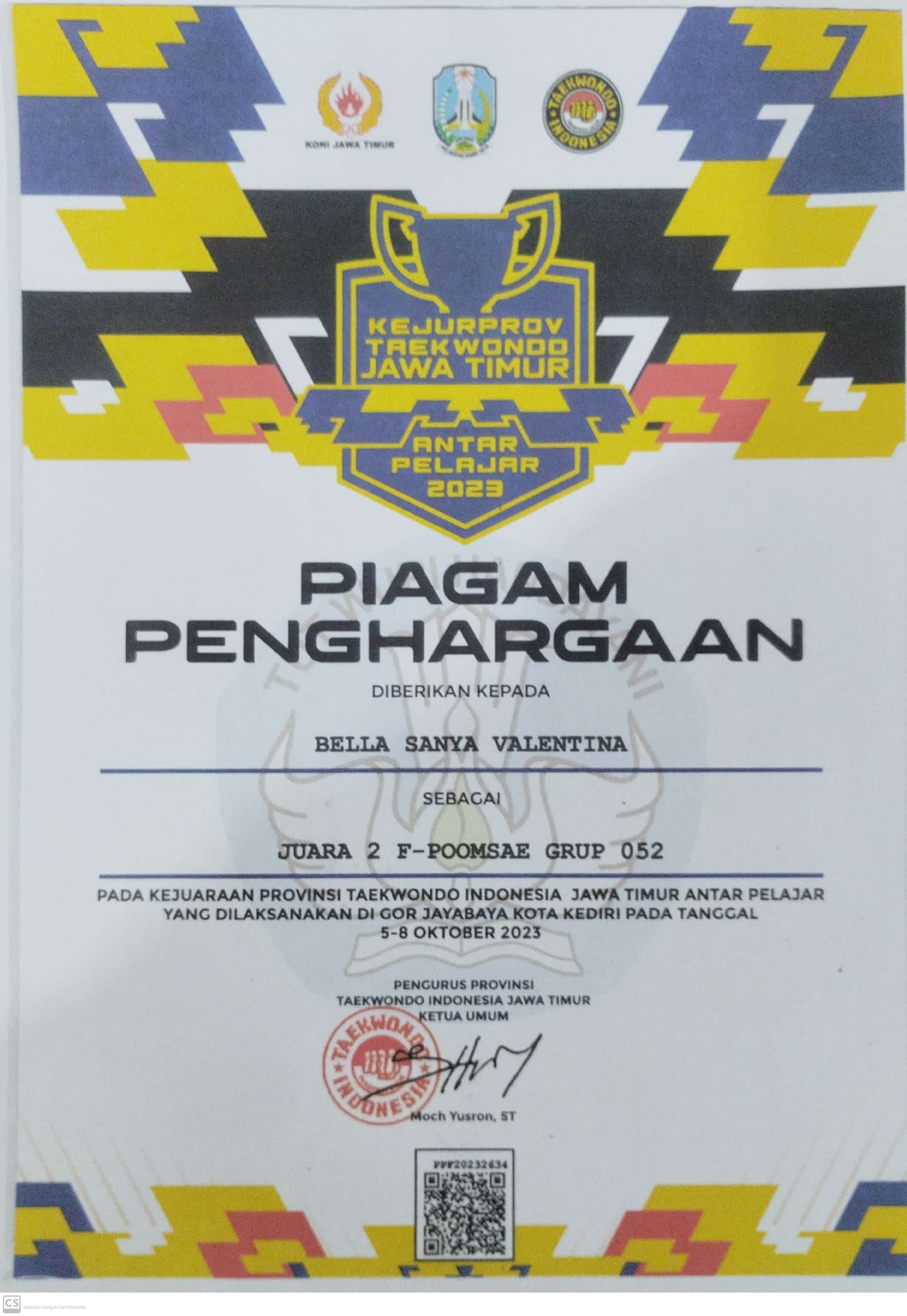 JUARA 2 F-POOMSAE GRUP 052