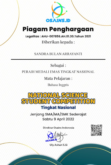 NATIONAL SCIENCE STUNDENT COMPETITION