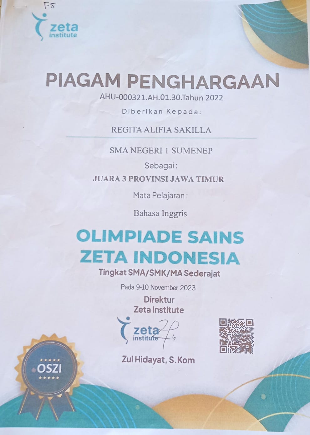 Olimpiade Sains Zeta Indonesia