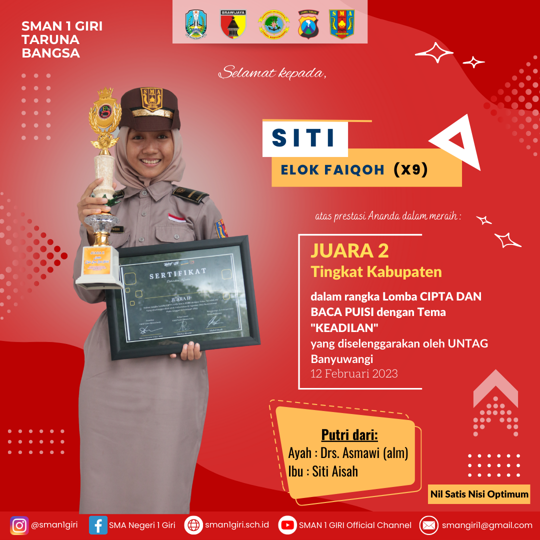 JUARA 2 LOMBA CIPTA DAN BACA PUISI