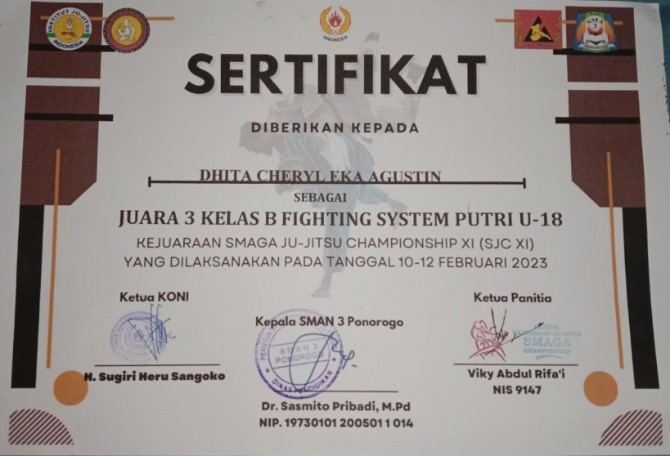 Kelas B Fighting System Putri U18 Smaga Jujitsu Champhionship