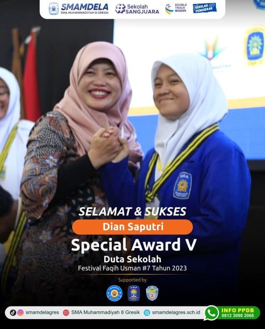 SPECIAL AWARD V DUTA SEKOLAH FESTIVAL FAQIH USMAN 2023