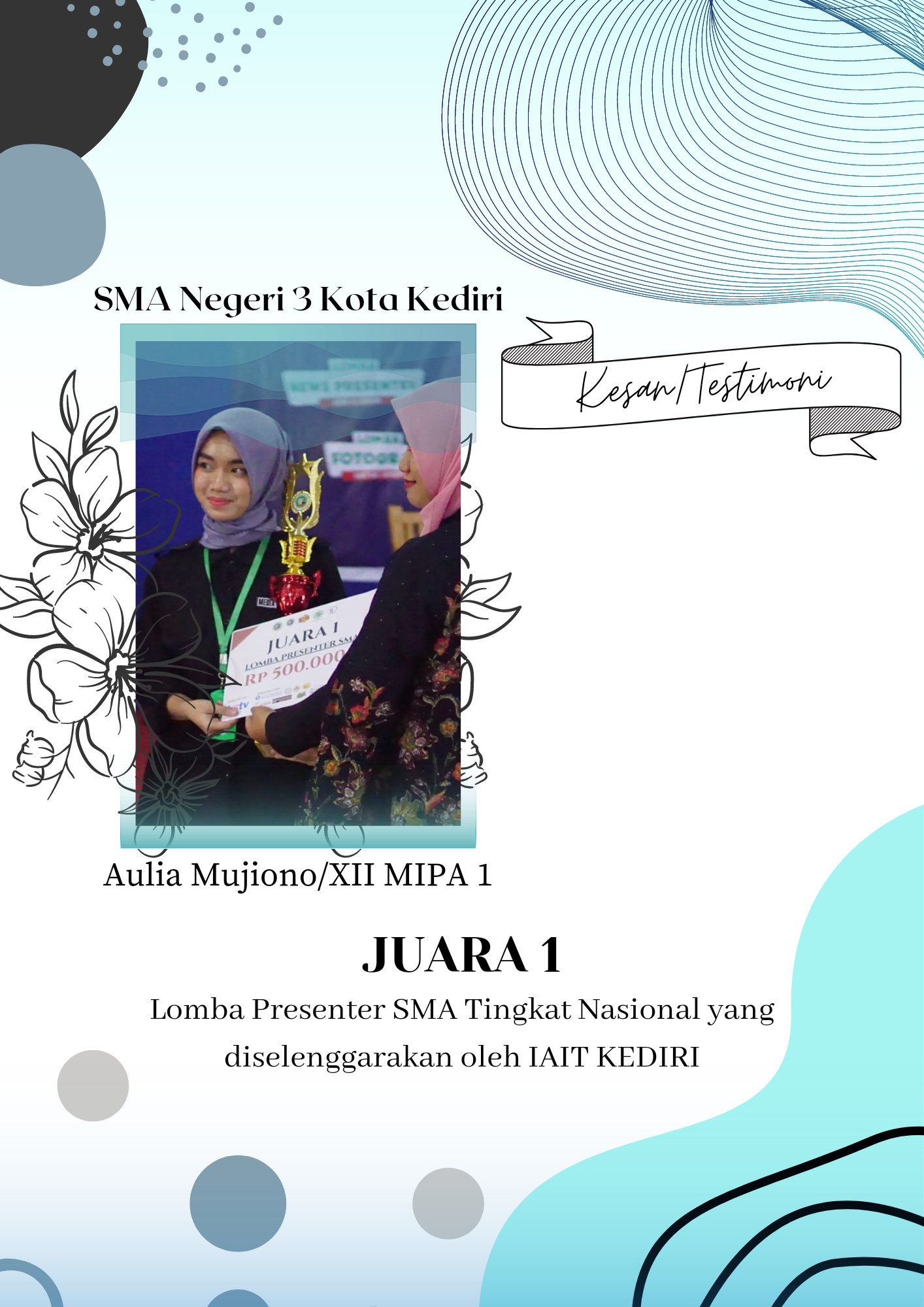 Juara 1 Lomba Presenter SMA Tingkat Nasional