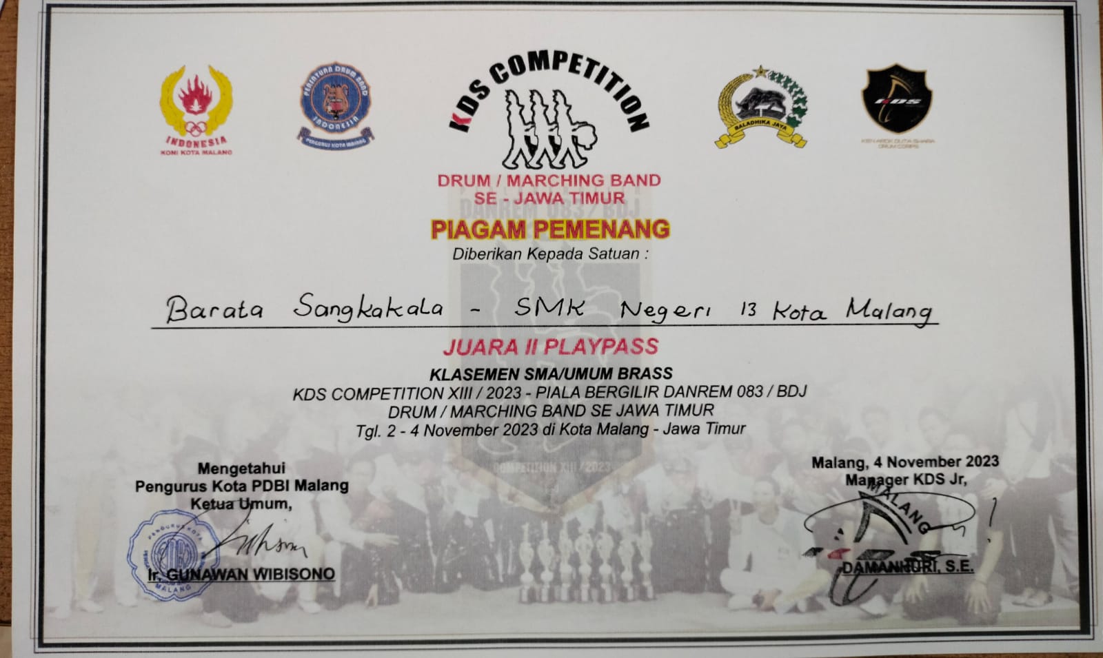 KDS Competition XIII/ 2023 Piala Bergilir DANREM 083/ BDJ Drum/Marching band Se Jawa Timur